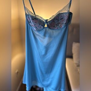 Boutique Blue silk dress